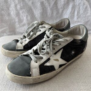 Golden Goose Black and White Sneakers